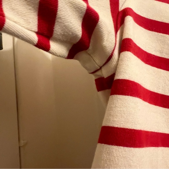 Sézane Red and White Striped Long Sleeve Top - Tie Back - 100% Cotton - French - Picture 9 of 9
